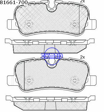 LAND ROVER DISCOVERY III RANGE ROVER III SPORT brake pad D1099-8203/8541/8666 OEM:SFP 500020 WVA:24192,F1099